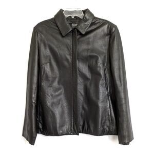 Wilsons Lamb Skin Leather Pelle Studio Size L Jacket Full Zip Hip Length Soft